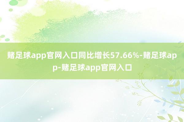 赌足球app官网入口同比增长57.66%-赌足球app-赌足球app官网入口