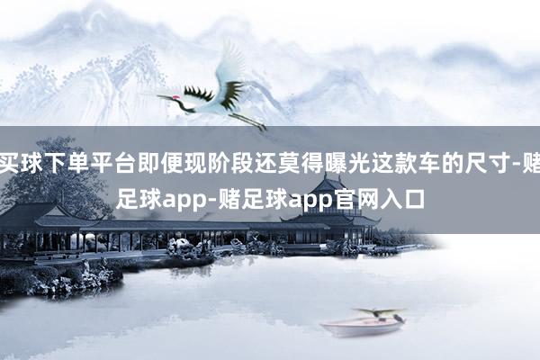 买球下单平台即便现阶段还莫得曝光这款车的尺寸-赌足球app-赌足球app官网入口