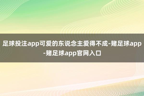足球投注app可爱的东说念主爱得不成-赌足球app-赌足球app官网入口