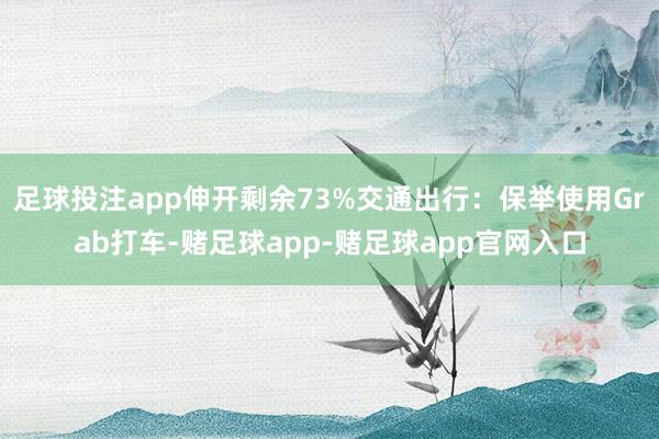 足球投注app伸开剩余73%交通出行：保举使用Grab打车-赌足球app-赌足球app官网入口