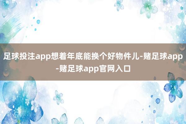 足球投注app想着年底能换个好物件儿-赌足球app-赌足球app官网入口