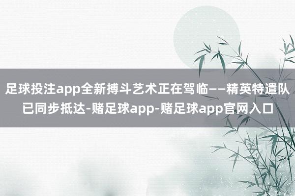 足球投注app全新搏斗艺术正在驾临——精英特遣队已同步抵达-赌足球app-赌足球app官网入口