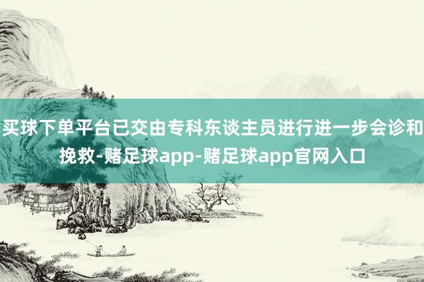 买球下单平台已交由专科东谈主员进行进一步会诊和挽救-赌足球app-赌足球app官网入口