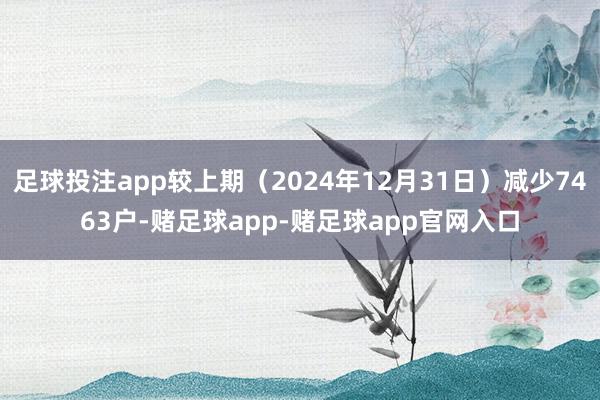 足球投注app较上期（2024年12月31日）减少7463户-赌足球app-赌足球app官网入口