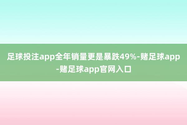 足球投注app全年销量更是暴跌49%-赌足球app-赌足球app官网入口