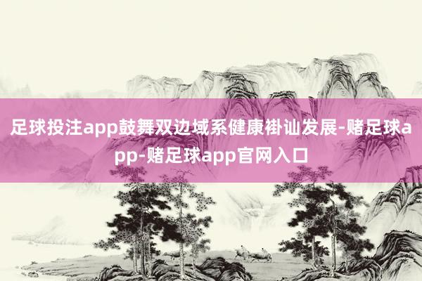 足球投注app鼓舞双边域系健康褂讪发展-赌足球app-赌足球app官网入口