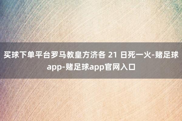 买球下单平台罗马教皇方济各 21 日死一火-赌足球app-赌足球app官网入口