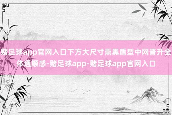 赌足球app官网入口下方大尺寸熏黑盾型中网晋升全体通顺感-赌足球app-赌足球app官网入口
