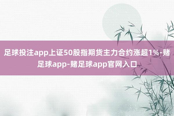 足球投注app上证50股指期货主力合约涨超1%-赌足球app-赌足球app官网入口