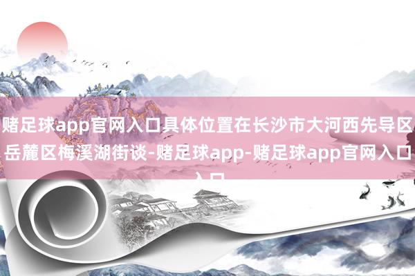 赌足球app官网入口具体位置在长沙市大河西先导区岳麓区梅溪湖街谈-赌足球app-赌足球app官网入口