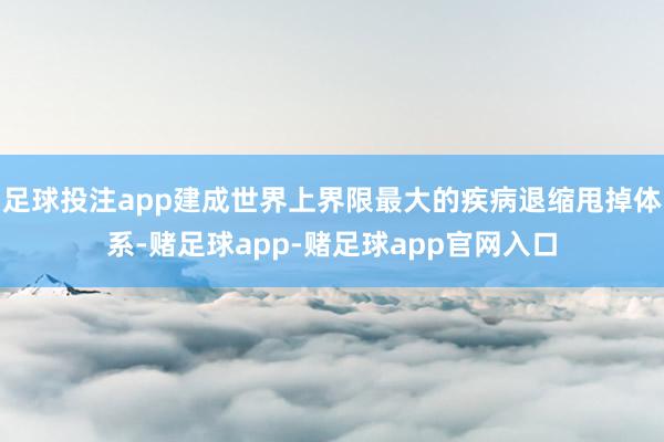足球投注app建成世界上界限最大的疾病退缩甩掉体系-赌足球app-赌足球app官网入口