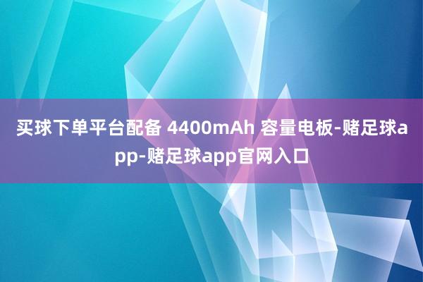 买球下单平台配备 4400mAh 容量电板-赌足球app-赌足球app官网入口