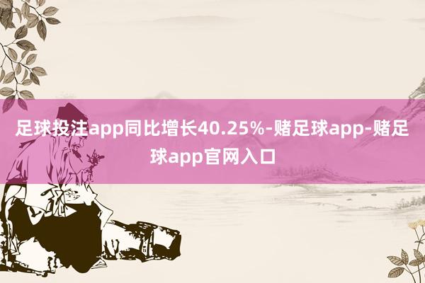 足球投注app同比增长40.25%-赌足球app-赌足球app官网入口