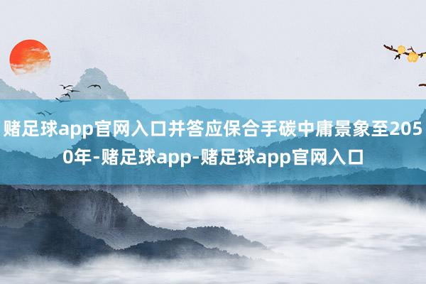 赌足球app官网入口并答应保合手碳中庸景象至2050年-赌足球app-赌足球app官网入口