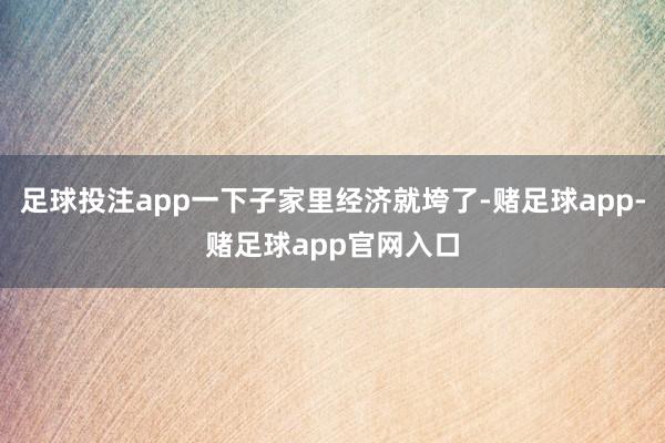 足球投注app一下子家里经济就垮了-赌足球app-赌足球app官网入口