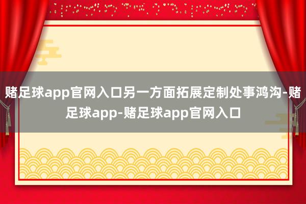 赌足球app官网入口另一方面拓展定制处事鸿沟-赌足球app-赌足球app官网入口