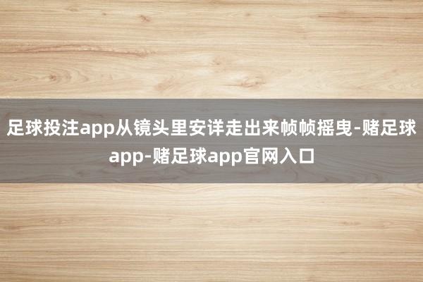 足球投注app从镜头里安详走出来帧帧摇曳-赌足球app-赌足球app官网入口