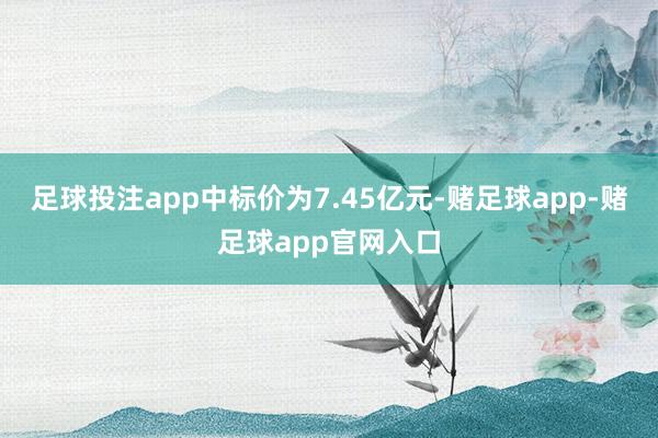足球投注app中标价为7.45亿元-赌足球app-赌足球app官网入口