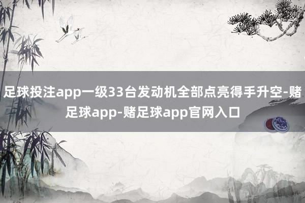 足球投注app一级33台发动机全部点亮得手升空-赌足球app-赌足球app官网入口