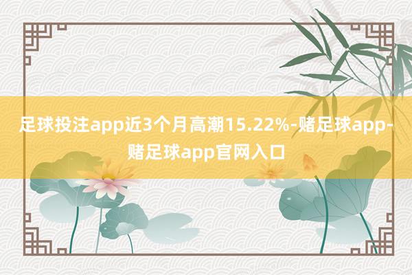 足球投注app近3个月高潮15.22%-赌足球app-赌足球app官网入口