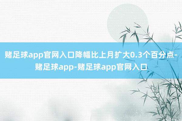 赌足球app官网入口降幅比上月扩大0.3个百分点-赌足球app-赌足球app官网入口