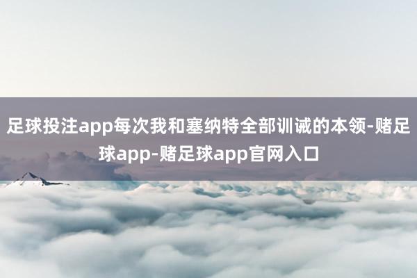 足球投注app每次我和塞纳特全部训诫的本领-赌足球app-赌足球app官网入口