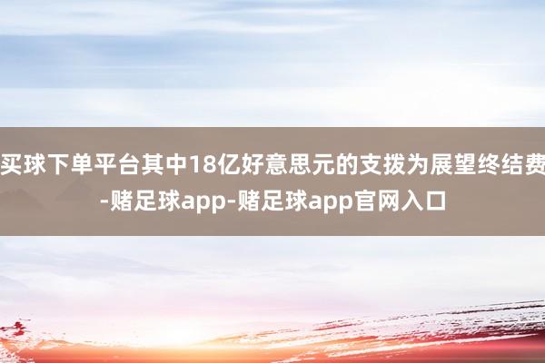 买球下单平台其中18亿好意思元的支拨为展望终结费-赌足球app-赌足球app官网入口