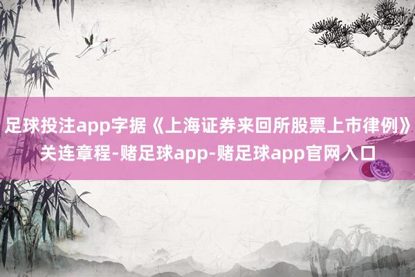 足球投注app字据《上海证券来回所股票上市律例》关连章程-赌足球app-赌足球app官网入口