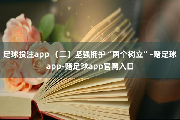 足球投注app (二)坚强拥护“两个树立”-赌足球app-赌足球app官网入口