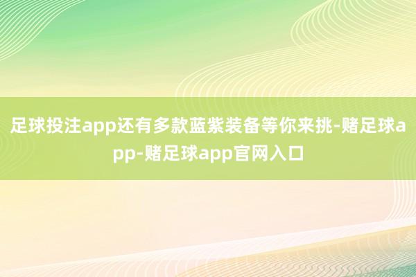 足球投注app还有多款蓝紫装备等你来挑-赌足球app-赌足球app官网入口