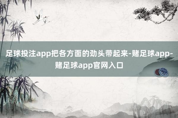 足球投注app把各方面的劲头带起来-赌足球app-赌足球app官网入口