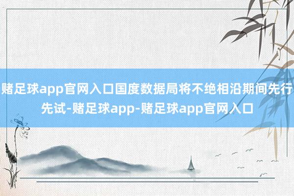 赌足球app官网入口国度数据局将不绝相沿期间先行先试-赌足球app-赌足球app官网入口
