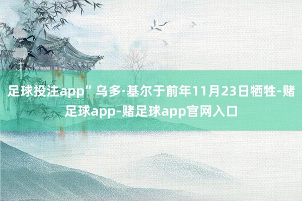 足球投注app”乌多·基尔于前年11月23日牺牲-赌足球app-赌足球app官网入口