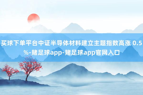 买球下单平台中证半导体材料建立主题指数高涨 0.5%-赌足球app-赌足球app官网入口