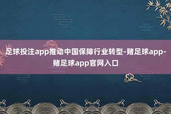 足球投注app推动中国保障行业转型-赌足球app-赌足球app官网入口