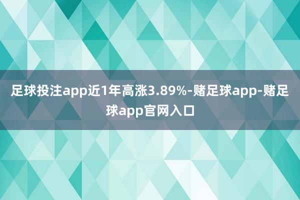 足球投注app近1年高涨3.89%-赌足球app-赌足球app官网入口