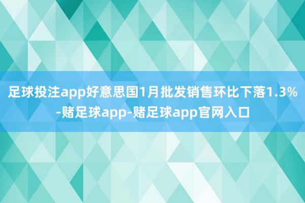足球投注app好意思国1月批发销售环比下落1.3%-赌足球app-赌足球app官网入口